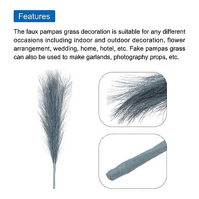 Faux Pampas Grass Small Fake Fluffy Pampas Grass Artificial Vase Filler For Home Office Vase
