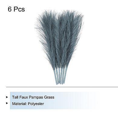 Faux Pampas Grass Small Fake Fluffy Pampas Grass Artificial Vase Filler For Home Office Vase