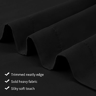 2 Pcs Blackout Thermal Insulated Grommet Window Curtain Panel Valance Darkening Drapes 52" X 95"