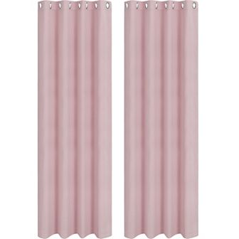 2 pc Blackout Thermal Insulated Grommet Window Curtain Panel Valance Darkening Drapes 52" X 95"