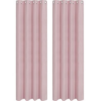 2 pc Blackout Thermal Insulated Grommet Window Curtain Panel Valance Darkening Drapes 52" X 95"
