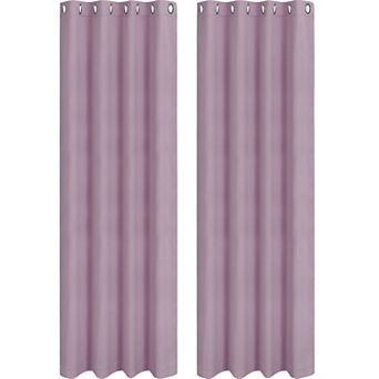 2 pc Blackout Thermal Insulated Grommet Window Curtain Panel Valance Darkening Drapes 52" X 95"