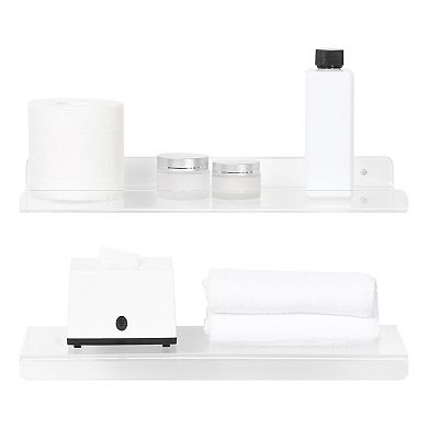 Acrylic Floating Shelves Clear Shelves For Bathroom Bedroom Wall Display Shelf 4 Pack