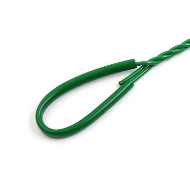 8" Width Green Plastic Coated Handle Fish Shrimp Skimming Net For Betta Aquarium