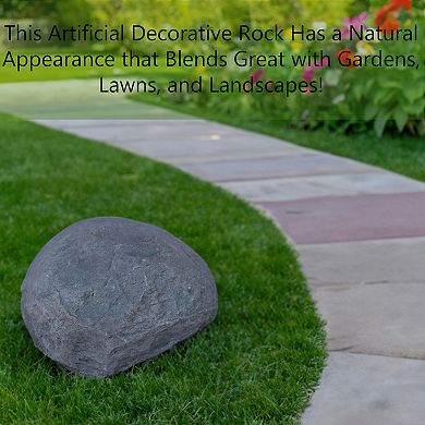Outdoor Artificial Lightweight Cobble Rock Decor, Covers Up Landscape Utilities