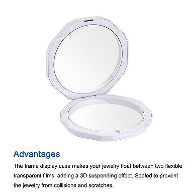 Floating Thin Film Display Box, Abs Frame Case 12.8cm X 2cm Pack Of 4