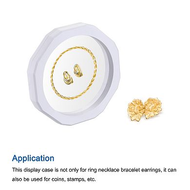 Floating Thin Film Display Box, Abs Frame Case 12.8cm X 2cm Pack Of 4