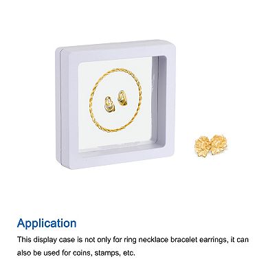 Floating Thin Film Display Box, Abs Frame Case 5cm X 5cm X 2cm Pack Of 20