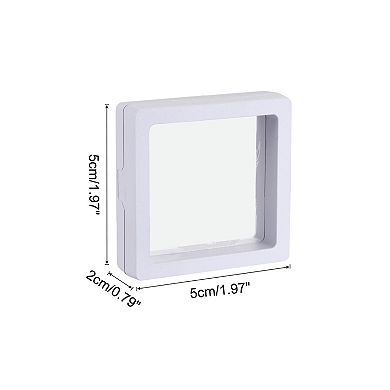 Floating Thin Film Display Box, Abs Frame Case 5cm X 5cm X 2cm Pack Of 20