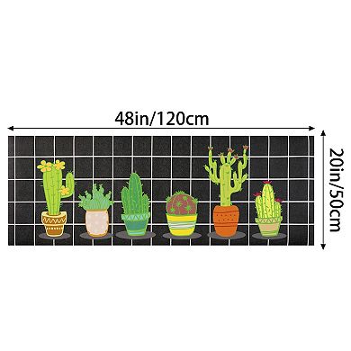 Cactus Kitchen Rug, Summer Farmhouse Decorations Runner Rugs 20" X 48" 2pcs