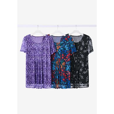 Woman Within Plus Size Miracle Mesh Overlay Tunic