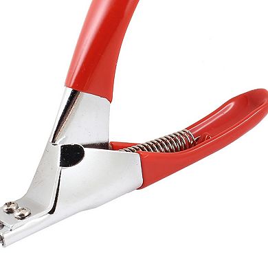 Red Plastic Handle Pet Dog Doggy Shear Grooming Trimmer Nail Clippers