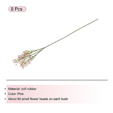 Baby's Breath Artificial Flowers 3 Branches 8 Pcs Real Touch For Wedding Party Home Decoration