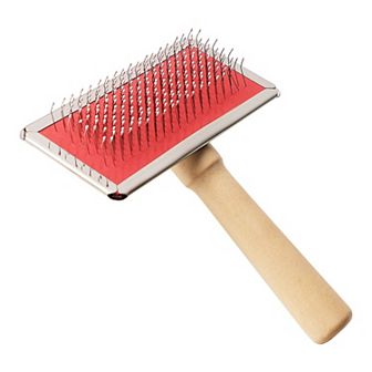 Pet Hair Brush With Wooden Handle Dog Grooming Brush For Long/short Haired Dogs Cats Shedding Tool