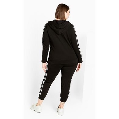 Avenue Women's Plus Size Double Stripe Jacket