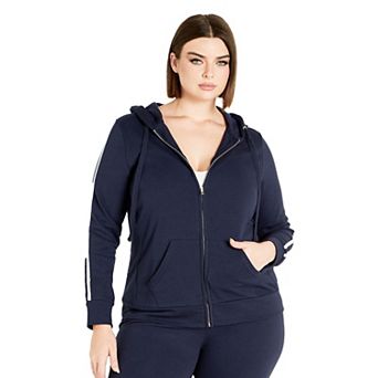 Avenue Women's Plus Size Double Stripe Jacket