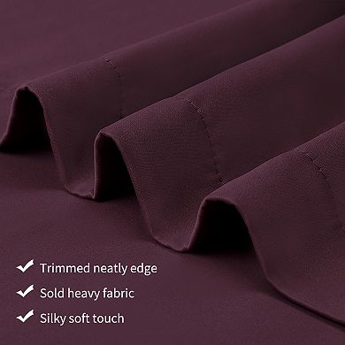 2 Pcs Blackout Thermal Insulated Grommet Window Curtain Panel Valance Darkening Drapes 42" X 84"