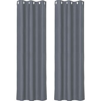 2 pc Blackout Thermal Insulated Grommet Window Curtain Panel Valance Darkening Drapes 42" X 84"