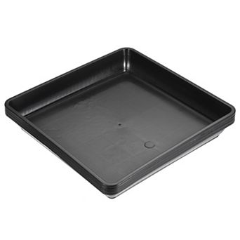 Plant Pot Saucer 7" Plastic Square Flower Drip Tray For Indoor Outdoor, Pack Of 4