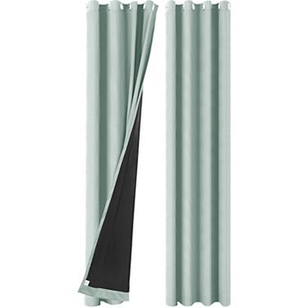 2 Panels Bedroom Waterproof 100% Blackout Curtains 52"x108"