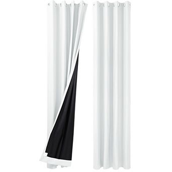 2 Panels Bedroom Waterproof 100% Blackout Curtains 52"x108"