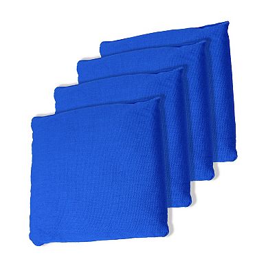 Set Of 8 Blue and White Cornhole Bean Bags