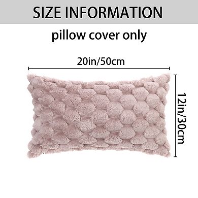 Soft Decorative Throw Pillow Covers Plush Cushion Pillowcase For Sofa 12" X 20"