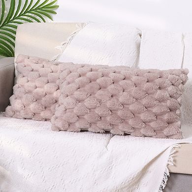 Soft Decorative Throw Pillow Covers Plush Cushion Pillowcase For Sofa 12" X 20"