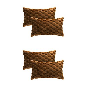 Soft Decorative Throw Pillow Covers Plush Cushion Pillowcase For Sofa 12" X 20"