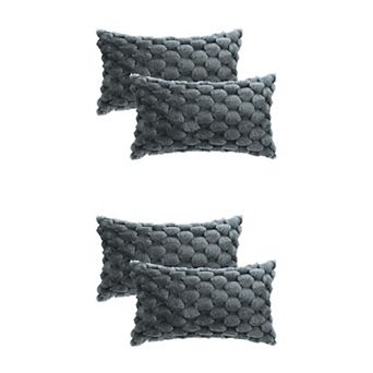 Soft Decorative Throw Pillow Covers Plush Cushion Pillowcase For Sofa 12" X 20"