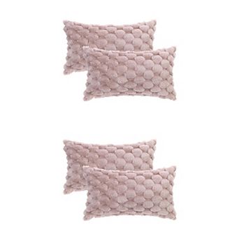 Soft Decorative Throw Pillow Covers Plush Cushion Pillowcase For Sofa 12" X 20"