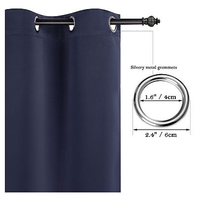 2 Pcs Blackout Window Curtain Panels Kitchen Curtains 29 X 18 Inch