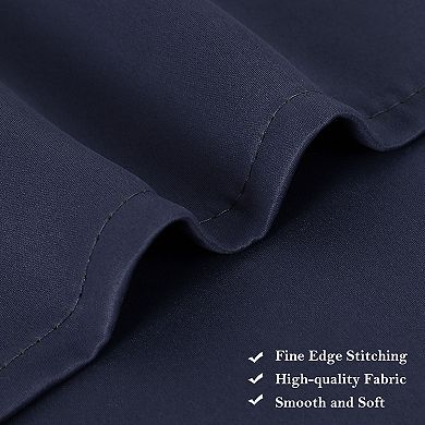 2 Pcs Blackout Window Curtain Panels Kitchen Curtains 29 X 18 Inch