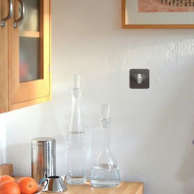 4 Pcs Adhesive Hooks, Towel Coat Hooks, Wall Hooks Stick On Bathroom Kitchen, Silver Tone