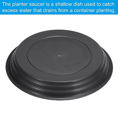 Plant Saucers 9 Inch, 6 Pack Round Plastic Flower Pot Plant Tray