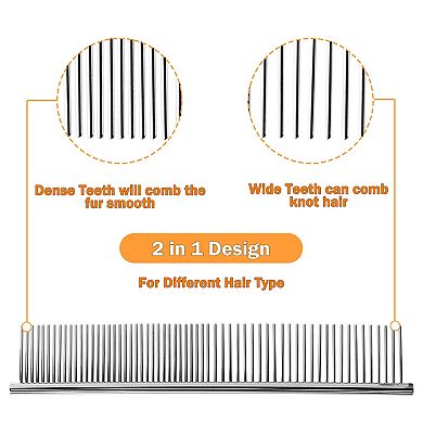 1 Pack Pet Hair Care Tool Dog Grooming Comb For Long/short Haired Dogs