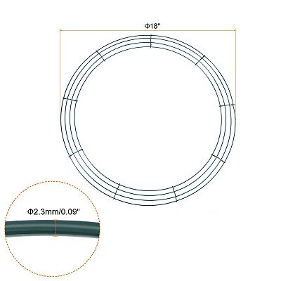Metal Wire Wreath Frame 18 Inch Form Hanger For Christmas Wedding