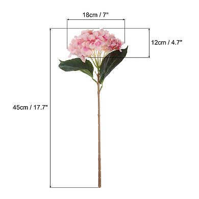 4 Pcs Faux Hydrangea Flowers Artificial Hydrangeas Fake Silk For Home Decor Table