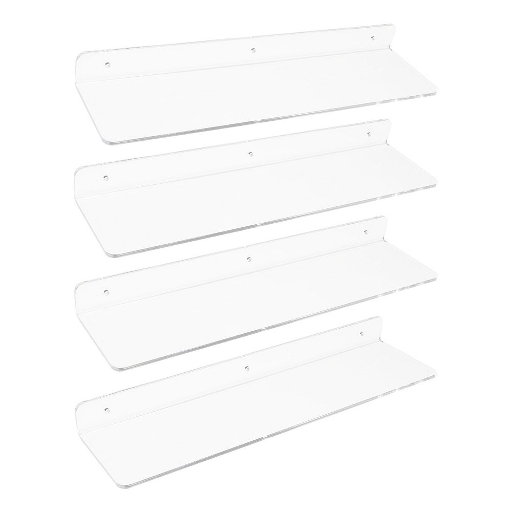 Acrylic Floating Shelves Clear Shelves For Bathroom Bedroom Storage And ...