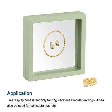 Floating Thin Film Display Box, Abs Frame Case 9cm X 9cm X 2cm Pack Of 6