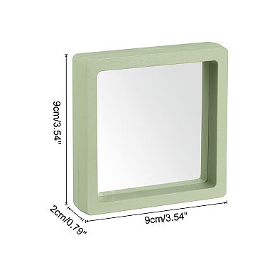 Floating Thin Film Display Box, Abs Frame Case 9cm X 9cm X 2cm Pack Of 6
