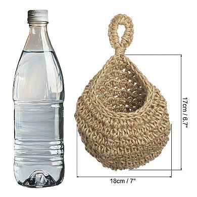 Small Size Teardrop Home Decor Storage Hand-woven Wall Hanging Basket For Garlic Potato
