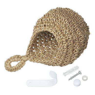 Small Size Teardrop Home Decor Storage Hand-woven Wall Hanging Basket For Garlic Potato