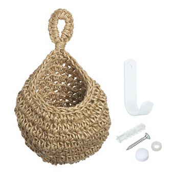 Small Size Teardrop Home Decor Storage Hand-woven Wall Hanging Basket For Garlic Potato