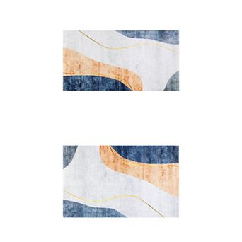 Kitchen Mats For Floor, Boho Geometry Kitchen Rugs 18" X 30"+ 18" X 36" 2 pc