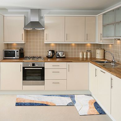 Kitchen Mats For Floor, Boho Geometry Kitchen Rugs 18" X 30"+ 18" X 36" 2pcs