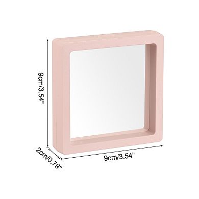 Floating Thin Film Display Box With Base 9cm X 9cm X 2cm Pack Of 6