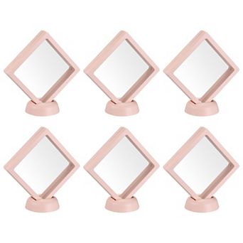 Floating Thin Film Display Box With Base 9cm X 9cm X 2cm Pack Of 6
