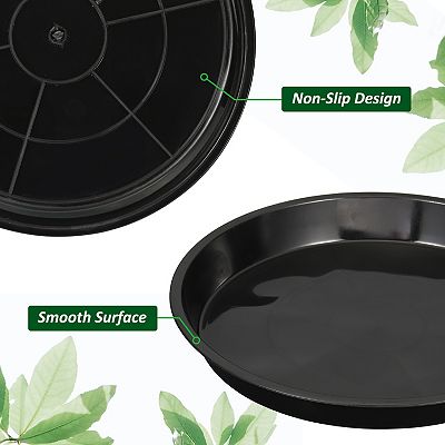 6 Pack Large Plastic Plant Saucer 25" Plant Tray For Pots Round Plant Dish Plant  Drip