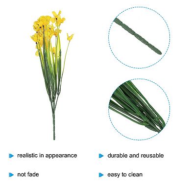 Artificial Flower Heads, Plastic Fake Plants Hydrangea Faux Flowers 12pcs